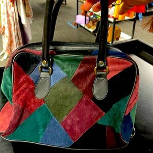 Vintage BoHo patchwork, leather purse